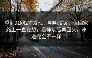 重刷91网2才发现：明明没哭，但回家路上一直在想，看懂以后再回头，味道完全不一样