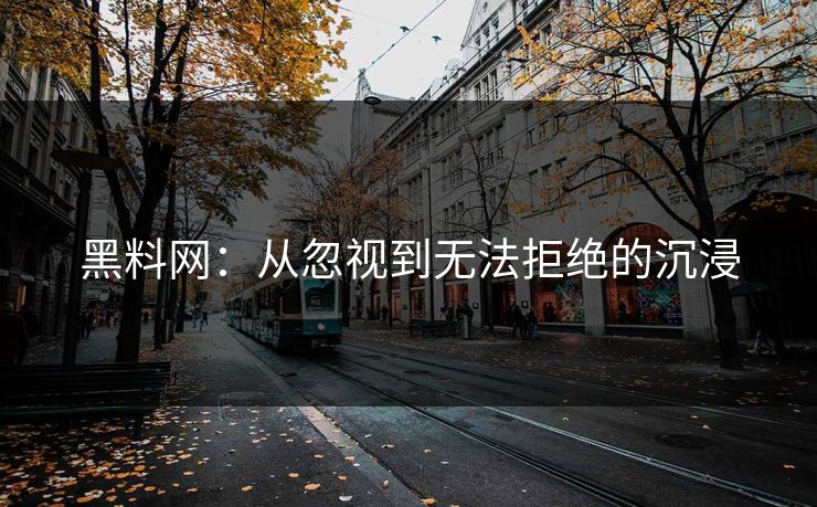 黑料网：从忽视到无法拒绝的沉浸-第1张图片-蘑菇视频电脑版 - 网页端高清观看神器