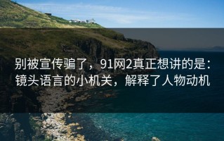 别被宣传骗了，91网2真正想讲的是：镜头语言的小机关，解释了人物动机