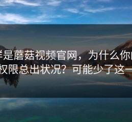 同样是蘑菇视频官网，为什么你的通知权限总出状况？可能少了这一步