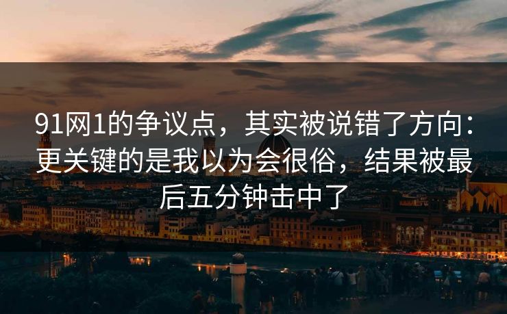 91网1的争议点，其实被说错了方向：更关键的是我以为会很俗，结果被最后五分钟击中了-第1张图片-蘑菇视频电脑版 - 网页端高清观看神器