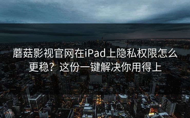蘑菇影视官网在iPad上隐私权限怎么更稳？这份一键解决你用得上-第1张图片-蘑菇视频电脑版 - 网页端高清观看神器